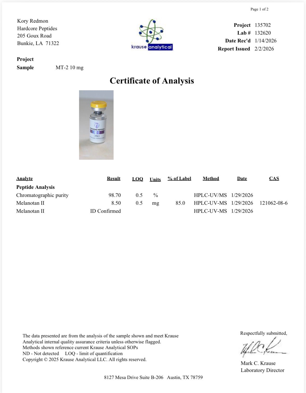 Melanotan II 10MG