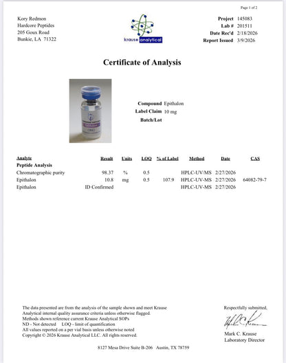 Epithalon 10MG