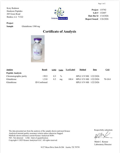 Glutathione 1500mg