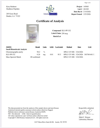 SLU-PP-332 250MCG 100 units